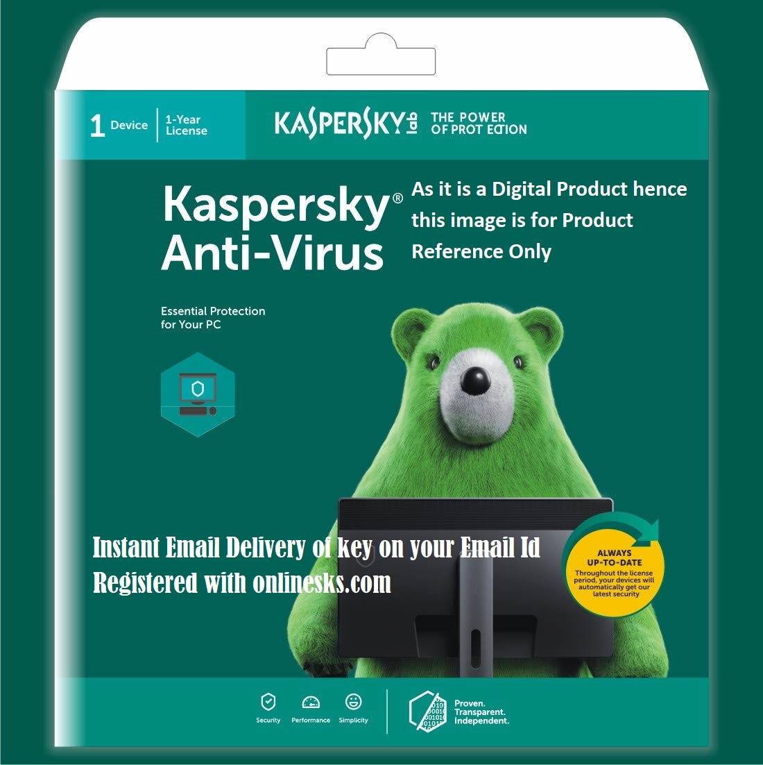  Kaspersky Anti-Virus 2023, 1 Device, 1 Year, PC