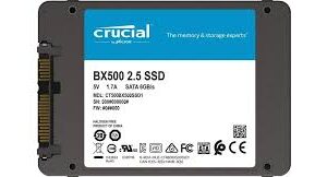 CRUCIAL (CT500BX500SSD1) BX500 500GB 3D NAND SATA 2.5-INCH SSD