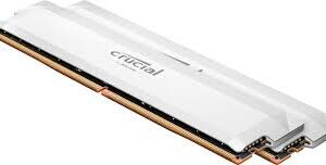 CRUCIAL PRO DDR5-6000 64GB KIT (32GBX2) UDIMM: OC GAMING MEMORY WHITE CP2K32G60C40U5W